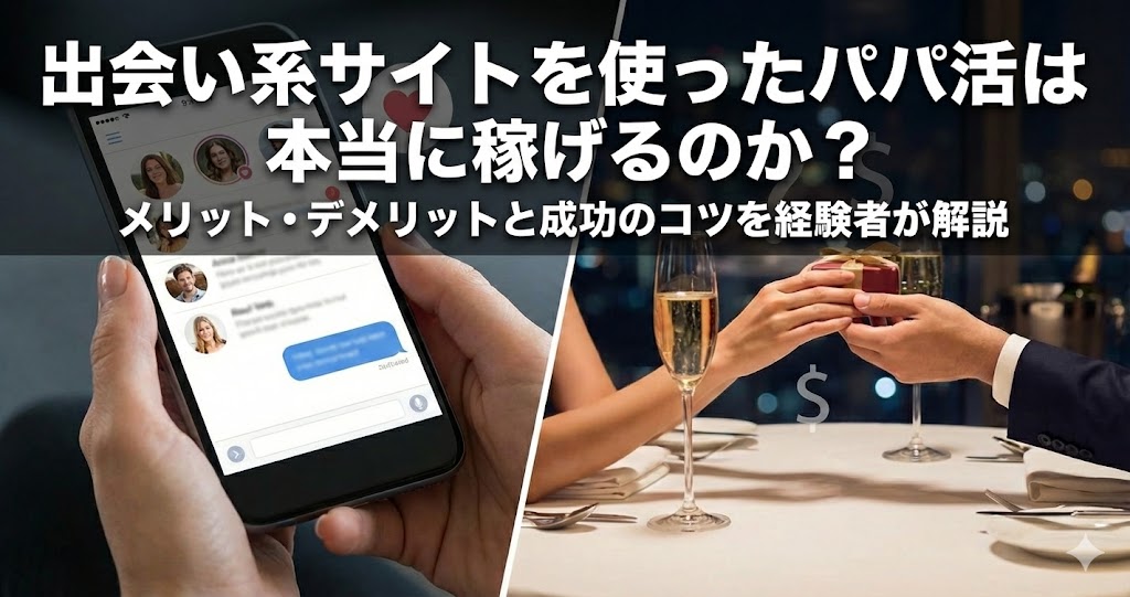 出会い系サイトでパパ活して稼げる？相場やメリット・デメリットと成功のコツを経験者が解説