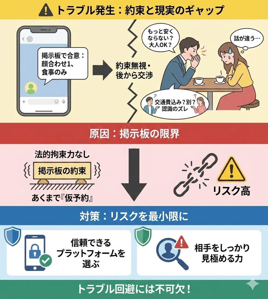 条件交渉のトラブルが起きやすい