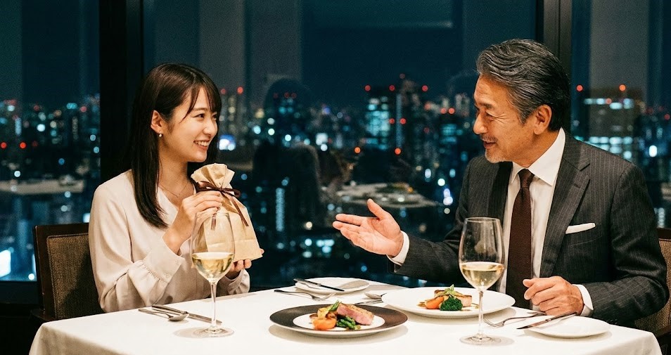 パパ活とは、経済的に余裕のある男性（パパ）と、食事やデートを楽しみ、その対価として支援（お手当）をいただく活動のこと